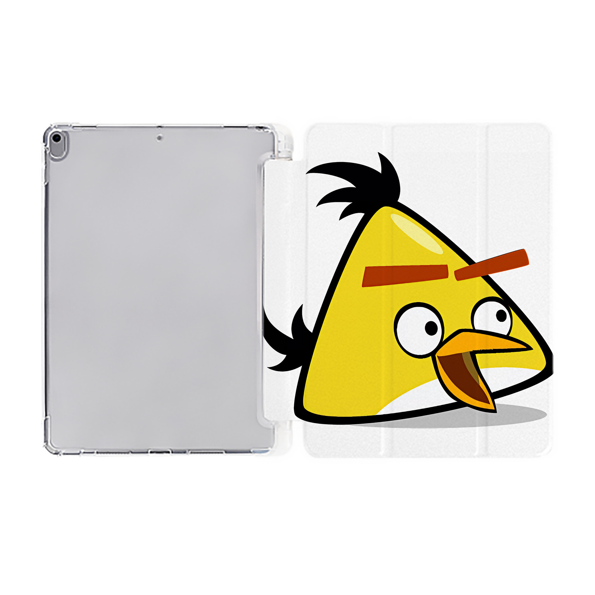 （画像用） Angry Birds アングリーバード IPad ケース ペン収納付き 三つ折りスタンド PUレザー×シリコン 対応機種9.5/10.5/10.9インチ